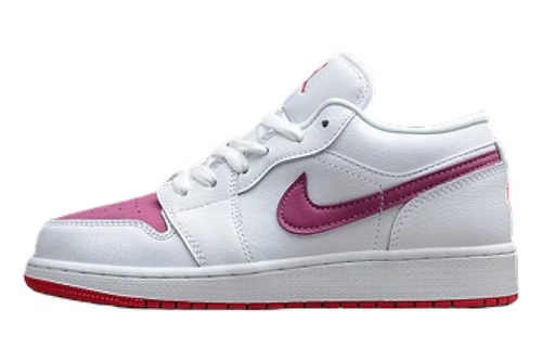 Air Jordan 1 Low White-True Berry-Rush Pink
